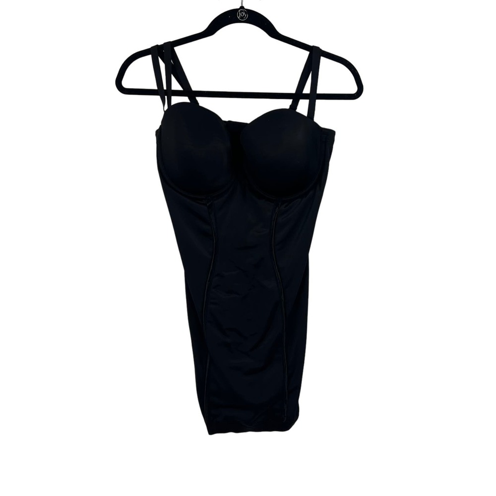 Maidenform Flexees BLK Easy-Up Firm Control Convertable Slip & Bra Women's 36D